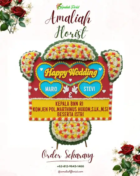 Papan Bunga Pernikahan Sidoleren